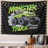 Monster Truck Adventure Pattern Wall Hanging Tapestry Decorative Tapestry Home Decor for Bedroom and Living Room