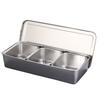 Rectangle Shape Stainless Steel Seasoning Box with Lid Spice Jar Storage Set  Kitchen Use