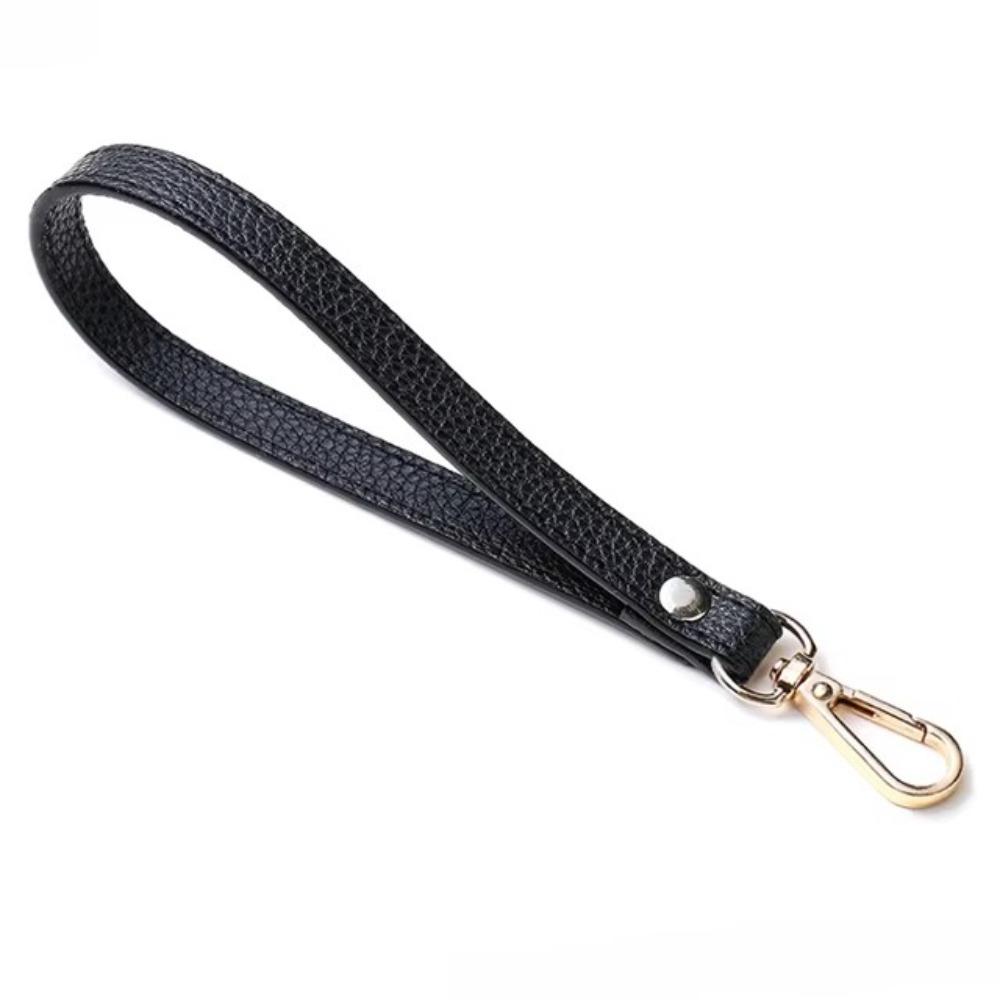 Portable PU Leather Bag Wrist Strap Replacement Soft Bag Strap Handle Solid Color Purse Handle Bag Accessories