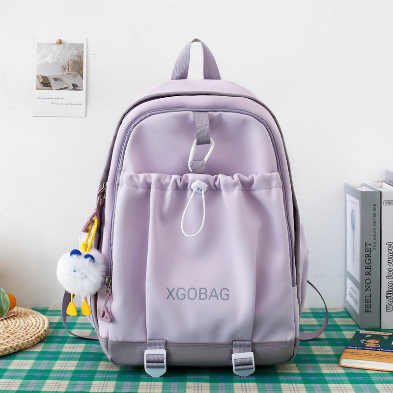 Backpack new high-value large-capacity junior high school student schoolbag women's fashion sports leisure backpack