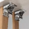 Heavy Duty Folding Brackets 0-180° Self-Locking Hinge For Table Legs Workbench RV Kitchen Black Steel Support