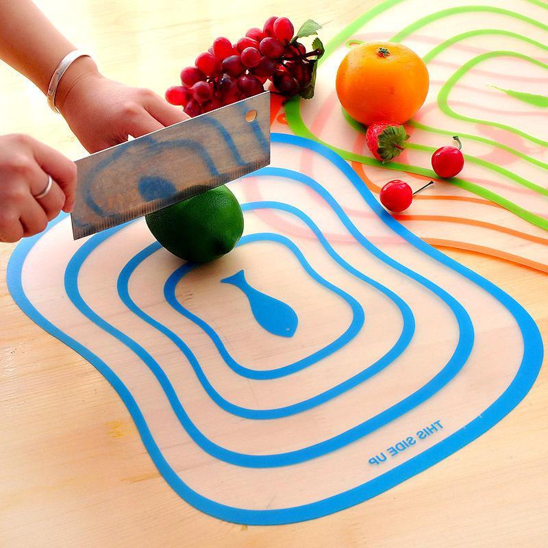 Kitchen Non-Slip Chopping Blocks Tool Flexible Transparent Cutting Board Kitchen Pp Cutting Boards Classification Chopping Board
