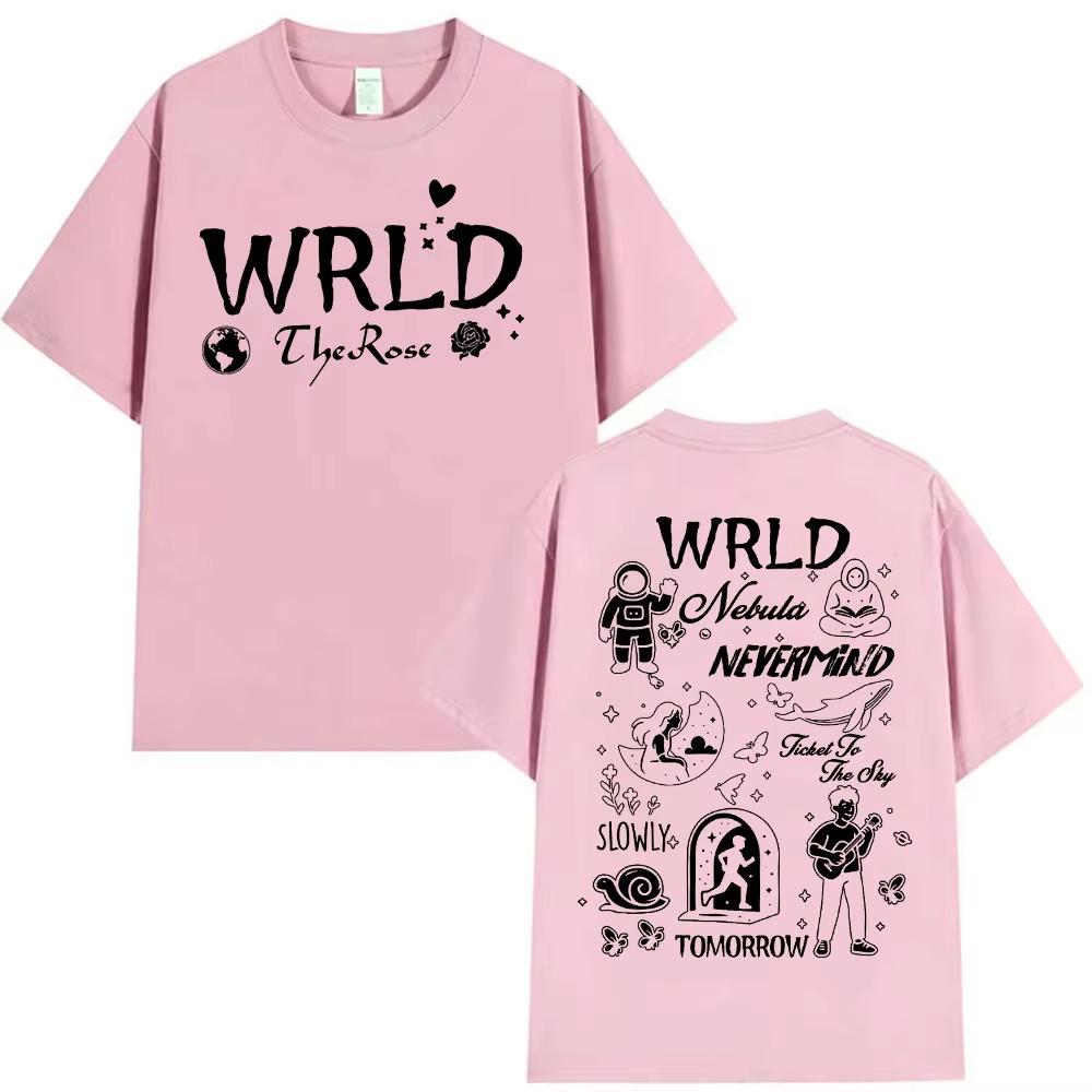 

The Rose Once Upon AWRLD World Tour 2026 T Shirts Men Women Hip Hop Kpop Fashion Cotton Short Sleeve Tshirt Harajuku Streetwear 4XL