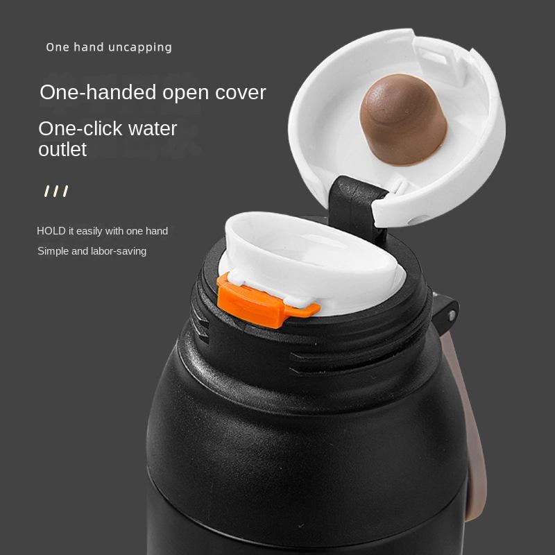 316 Edelstahl Vakuumbecher Große Kapazität Wasserflasche für Jungen Mädchen Outdoor Reisen Sport Doppeldeckel Tragbar