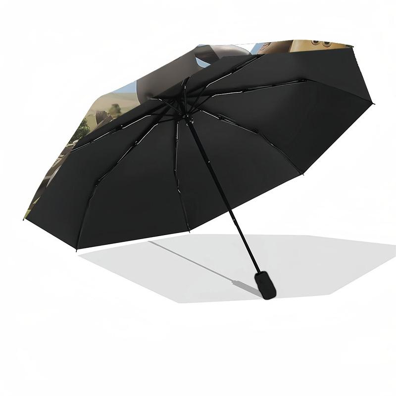 1pc Shaun the Sheep Dog Automatic Folding Umbrella, Portable Collapsible Design, Casual Outdoor Accessory L1127065