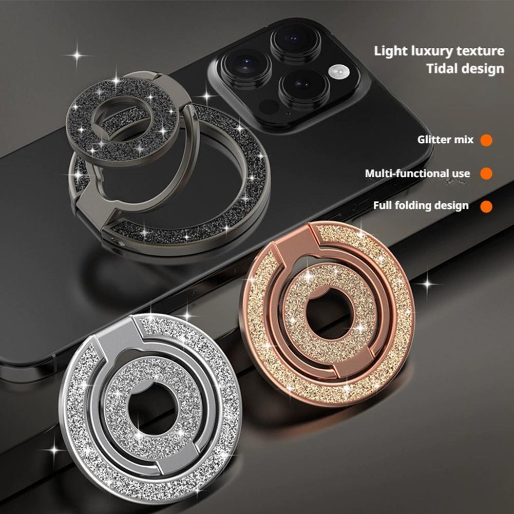 Mobile Phone Strong Magnetic Holder for Magsafe Double-sided Magnet Stand Portable Folding Ring Bracket for Xiaomi iPhone 16 15
