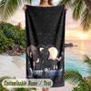 ENHYPEN Beach Towel, Personalized Custom Name Text, Quick Dry Large Absorbent Towel For Beach Pool
