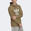 Adidas Originals Trefoil Hoodie With Large Logo Print Men Hoodie Green HE4952