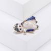 Creative Fashion Enamel Oil Dripping Crown Cloak Kitten Brooch, Alloy Animal Pin