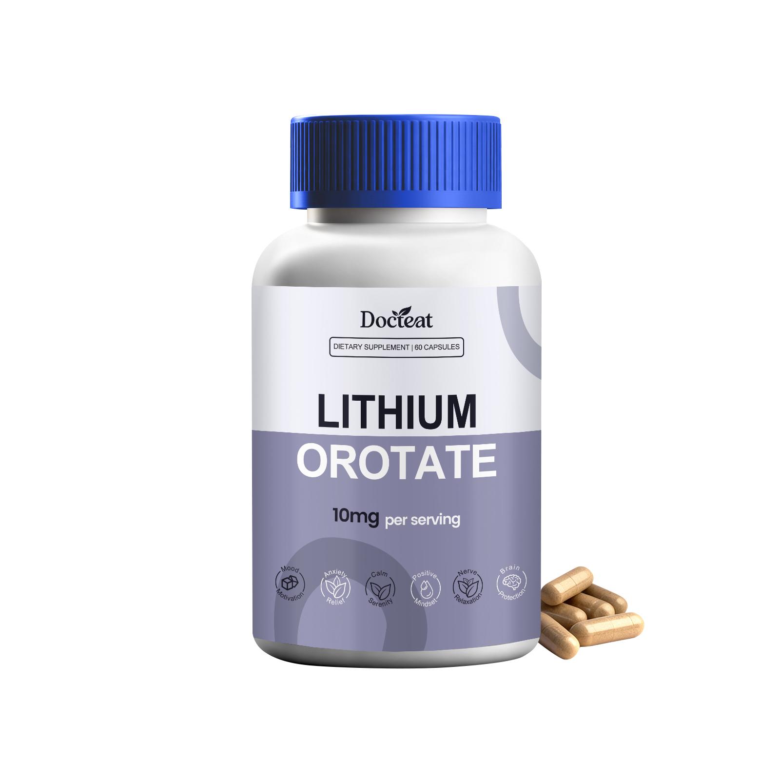 Lithiumorotat-Nahrungsergänzungsmittel – 10 mg pro Portion, Unterstützung für Stimmung & Gehirn 1pack