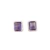 Iolite Gemstone 925 Solid Silver Jewelry Zircon Earrings 0.57" Anniversary Gift CZE-6-5