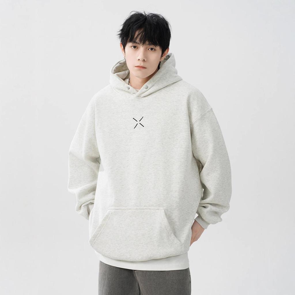 Printed Hooded Sweatshirt for Men and Women New Winter Velvet Thickened Loose Pullover Hoodie