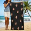 Gepersonaliseerde Strandlaken met Foto Zacht Microvezel Lichtgewicht Polyester Handdoek Zandafstotend Voor Familie Vrienden Feest Sneldrogend Badhanddoek