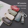 Xpeng G3 Key Case for P7 Car Remote: Gold-Edged PU Leather Protective Shell for Men & Women