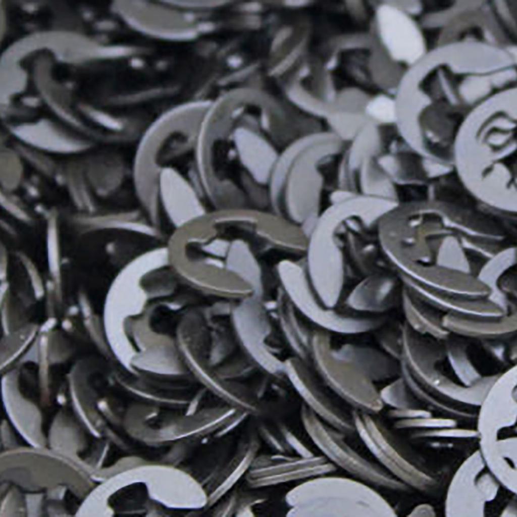 120pcs New Black E-Clip & Retaining Ring Assortment Kit 1.5mm To 10mm Circlip