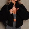 Autumn and Winter Women's Fleece Cardigan Short Jacket Lamb Wool Coat Woman