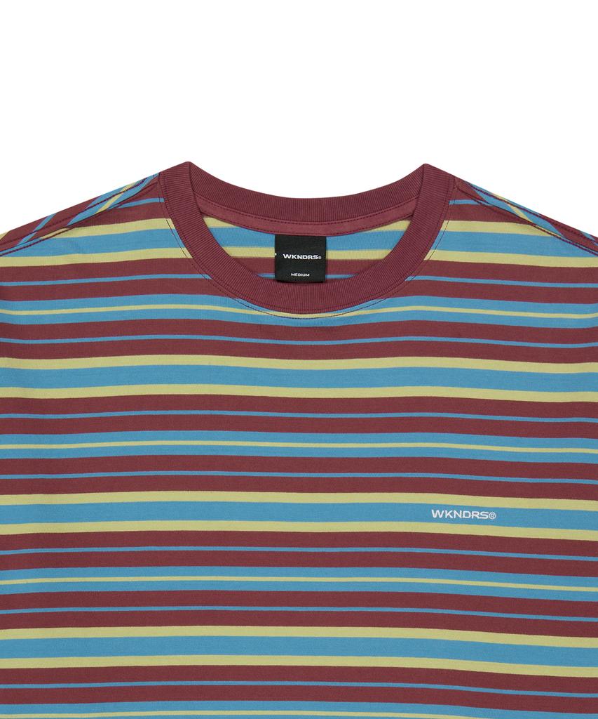 WKNDRS Multi Stripe Ls T-Shirt (Burgundy)
