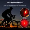 Bike Tail Light LED Bicycle Rear Light High Brightness Waterproof Easy Installation Compact Bike Warning Tail Light