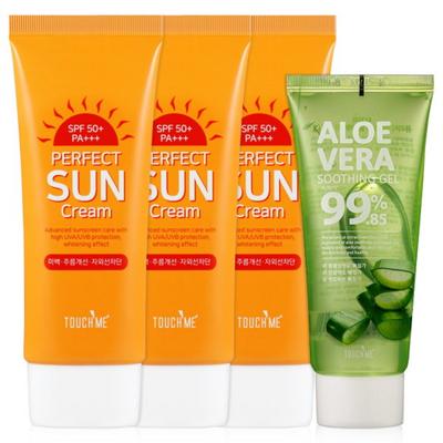 [Touch Me] Perfekter UV-Schutz Sonnencreme 60mlX3 SPF50+PA+++ dreifach funktionaler täglicher Sonnenschutz