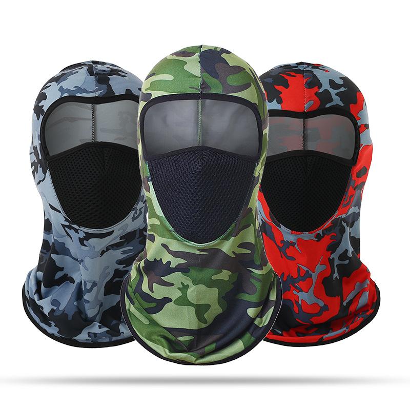 Outdoor Protective Head Wrap Neck Integrated Windproof Sunscreen Mask Full Face Male Motorcycle Cycling Ice Silk Neck Cover
