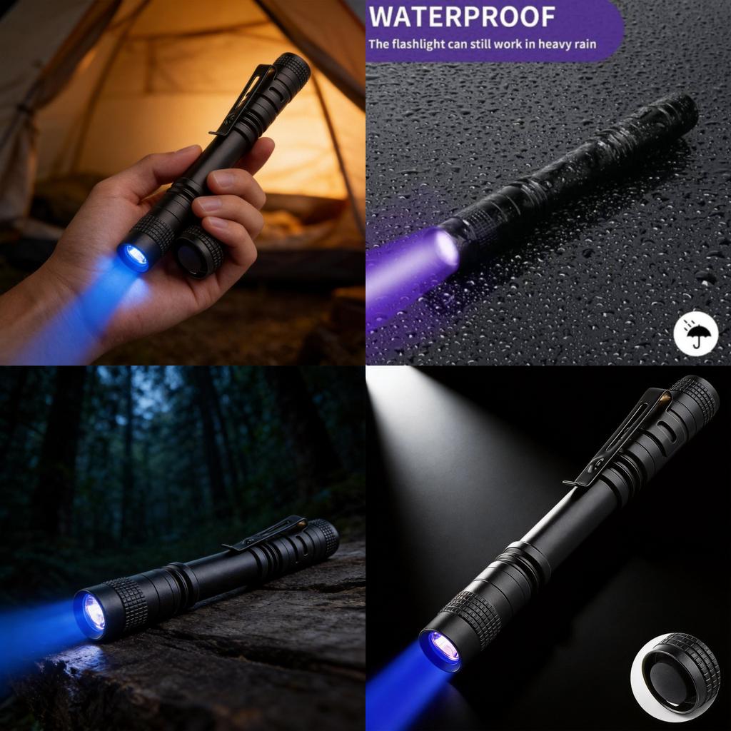 Aluminum Alloy Mini Led Flashlight With Pen Clip For Camping And Outdoor Activities