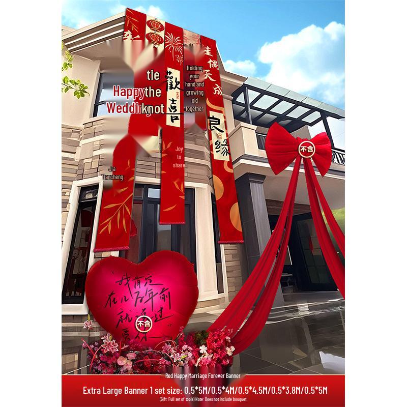 Wedding Courtyard Décor: Hanging Banner for Groom s Room