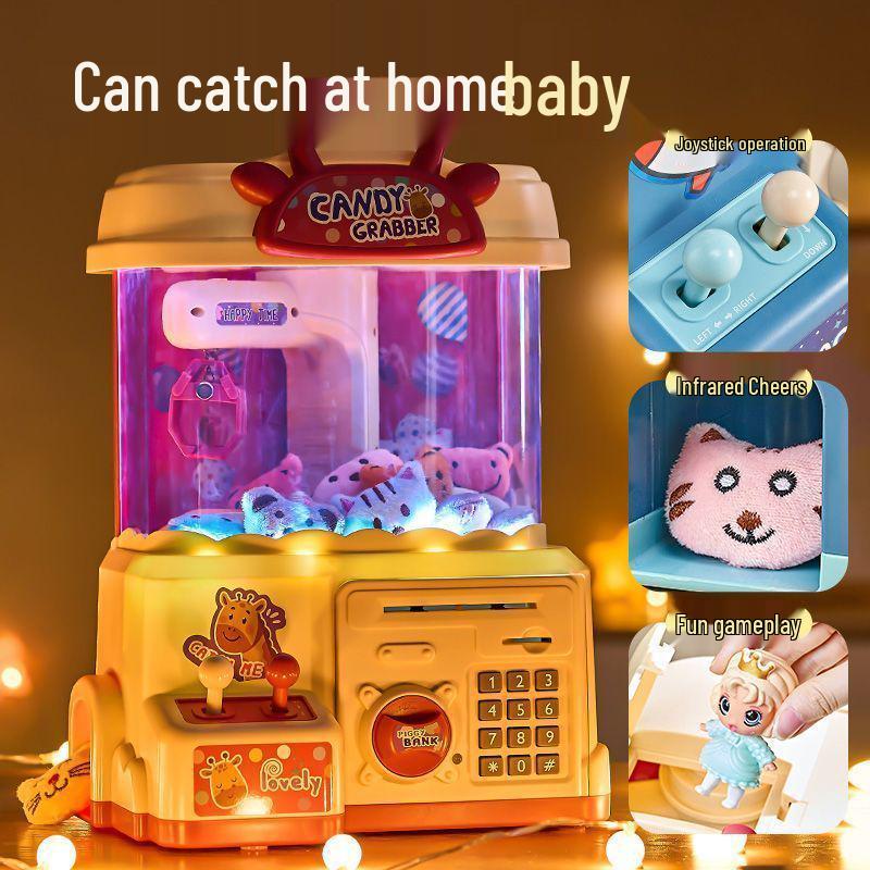 Kids' Piggy Bank Claw Machine Toy Set – Educational Birthday Gift for Girls Ages 3-6