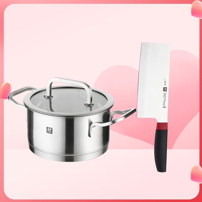 Zwilling Cookware Set with Stew Pot and Chopping Knife