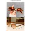 Ladies' sunglasses, men's and women's retro oval small frame sunglasses