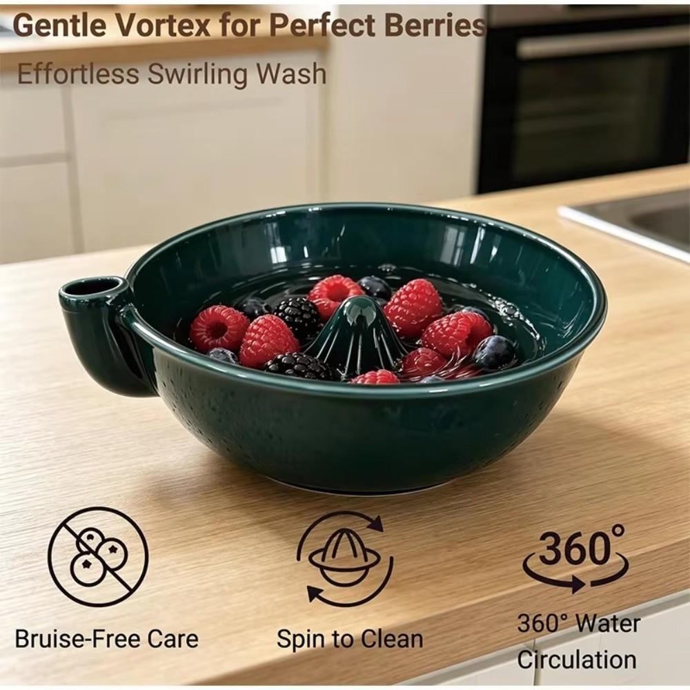 Self-spinning Fruit Washing Bowl Large Capacity Fruit Colander Vegetable Drainer Kitchenware