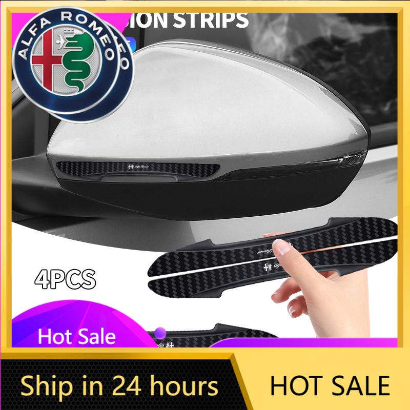 Car Stickers For Alfa Romeo 4pcs/set Car Door Edge Anti-collision Sticker For Alfa Romeo Giulia Stelvio Giulietta 156 159 147 Mi