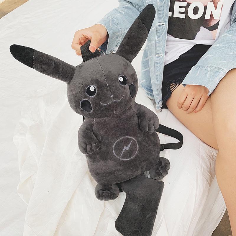 Cute Cartoon Pikachu Plush Backpack For Students
