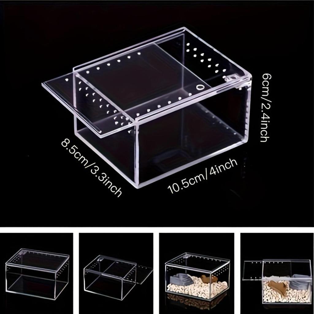 Spider Terrarium Transparent Gecko Breeding Tank Acrylic Snake Enclosure For Lizard Frog Gecko Snail Turtle Observation Breeding