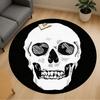 1pc Skull Bone Round Chair Mat Office Area Rug - Non-Slip, Floor Mat for Office, Bedroom, Ideal Home Decor Gift P0105066