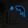 5Pcs/Set Luminous Cat Switch Sticker Self-adhesive Removable Waterproof PVC Glow-in-the-dark Kitten Wall Outlet Socket Decoration Decal