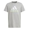 Tricou - Adidas - IQ4072 - Gri - 100% bumbac - Mâneci scurte