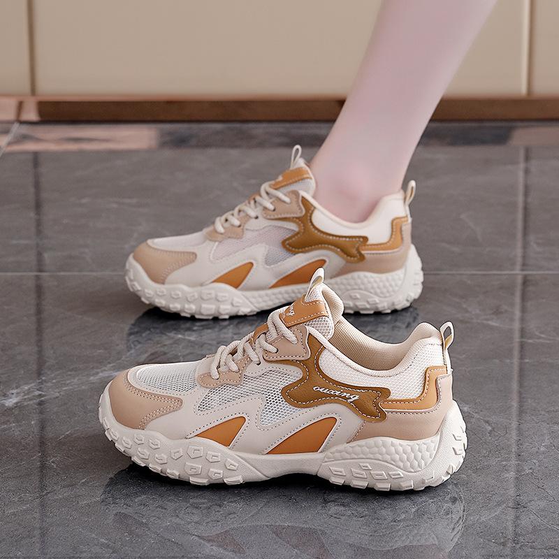 Forrest Gump Shoes Women's Feet Show Small Color Matching Dad Shoes 2025 Spring New Versatile Sports and Leisure Shoes Women's Q3002