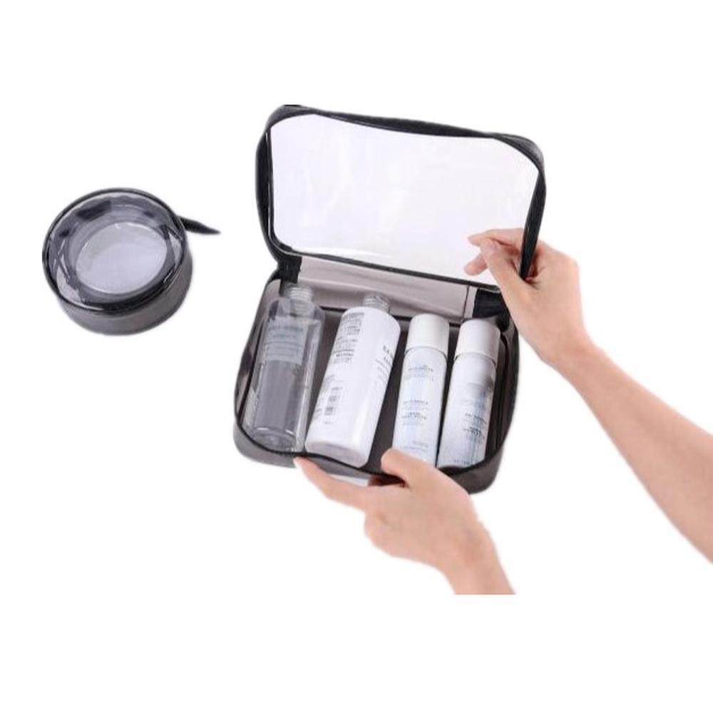 Průhledná kosmetická taška z PVC pro ženy Ekologické cestování Neceser Pouzdro na mytí toaletních potřeb Cestovní taštičky na make-up