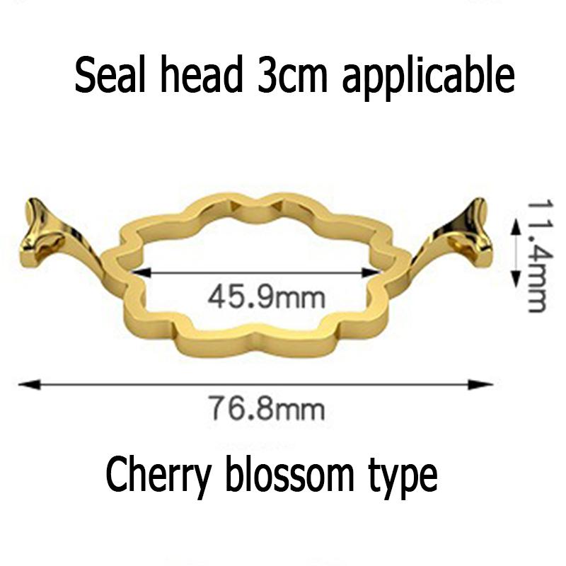 Wax Seal Metal Mold Holder Wax Seal Stamp Rings Metal Sealing  Round Flower Heart Wedding Shape for Card Making Supplies SB037
