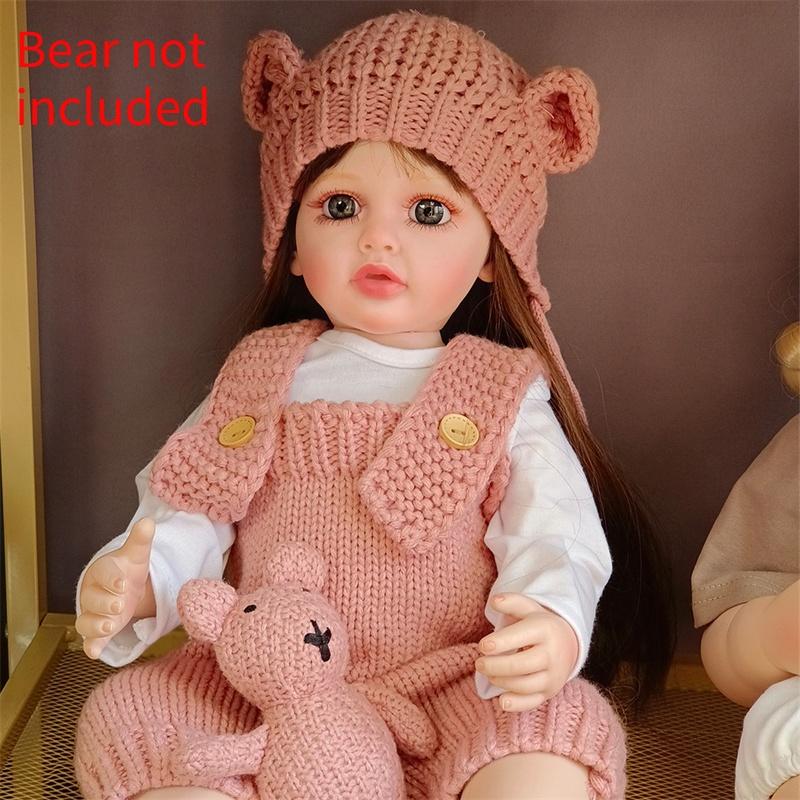 All-pink 55cm Full Silicone Baby Doll Soft And Flexible With Lifelike Features