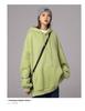 Plus Size Solid Color Korean Style Hooded Sweatshirt - Loose Mid-Length Pocket Jacket for Autumn/Winter