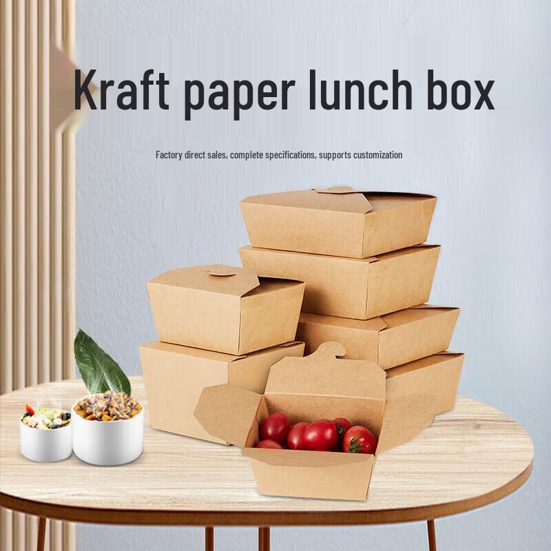 Ventilated Kraft Paper Disposable Takeaway Boxes