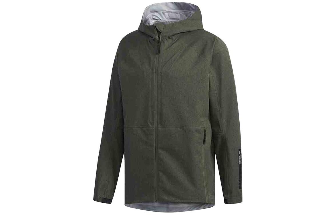 Adidas Waterproof And Windproof Windbreaker Jacket Men s Dark Green DS8632 XL