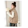 Cotton Waistcoat Women's Short Section Plus Size Autumn and Winter Loose Stand-up Collar Vest