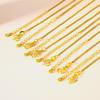 Vietnam Sand Gold Women's Box Chain Necklace with Extension - Fashionable Ladies' Cross-Border Jewelry