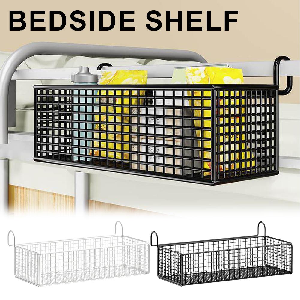 Bunk Bed Organizer No-Drill Bedside Storage Rack No-Drill Storage Basket Simple Design Dorm Storage Rack For Bunk Bed Bedroom
