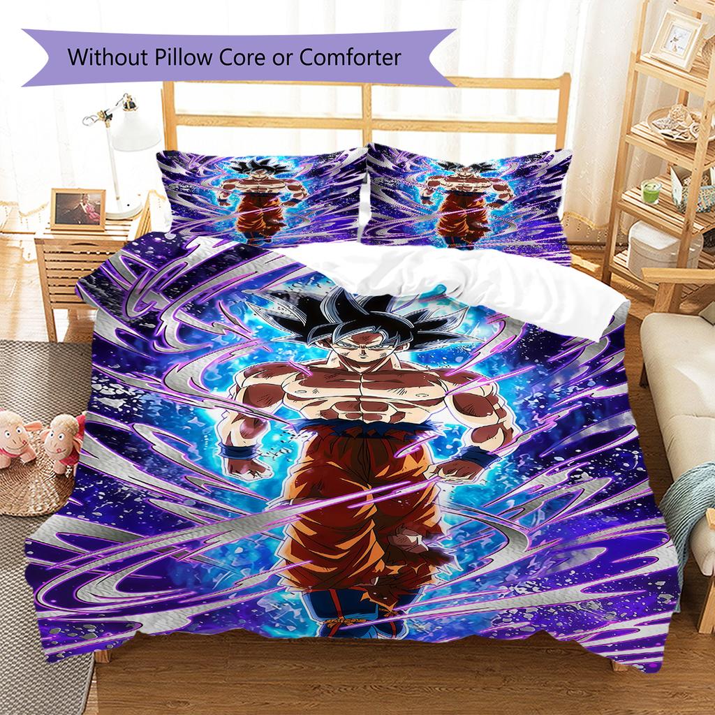 Digital Print Dragon Ball Z Duvet Cover, 3 Pieces Bedding Set, No Core, Various Sizes, Children's Gift -HYQ9