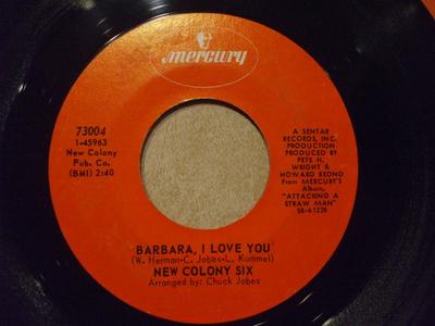 Disque 7 pouces NEW COLONY SIX - Barbara, I Love You / Prairie Grey 73004 Mercury 1969 US Rock Occasion