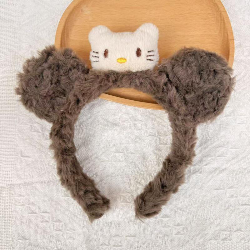 Cartoon Plush Headband: Cute Hair Accessory for Women & Kids, Perfect for Face Washing