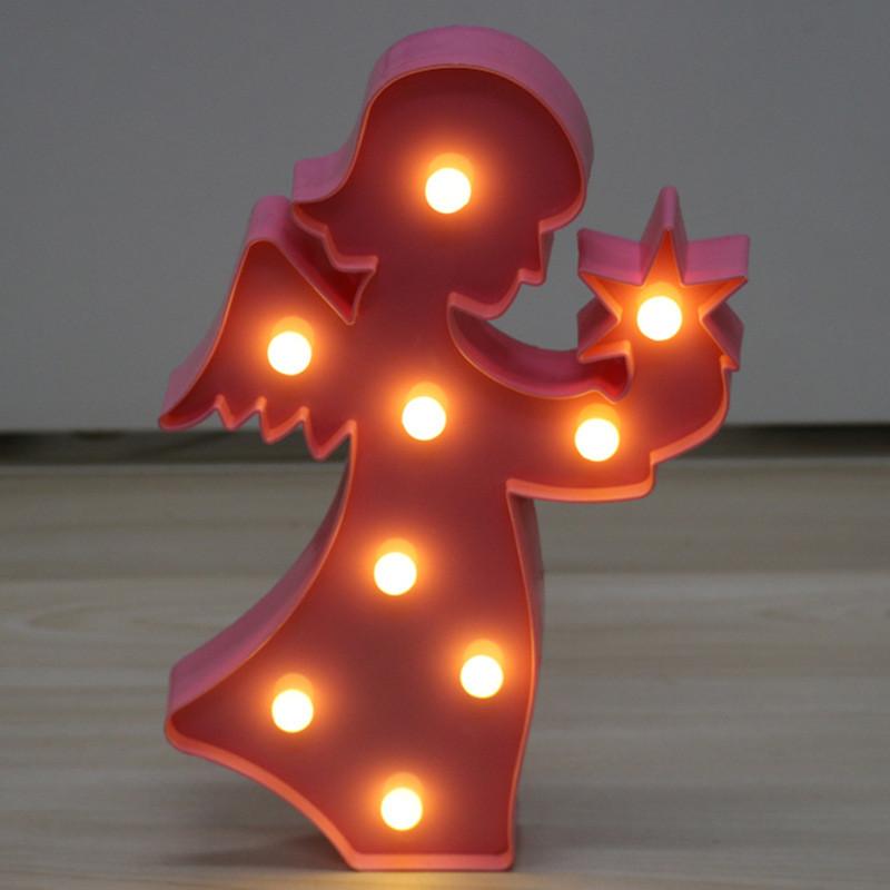 Unicorn Night Light With Star Shape Led Decor For Bedroom And Gift Use